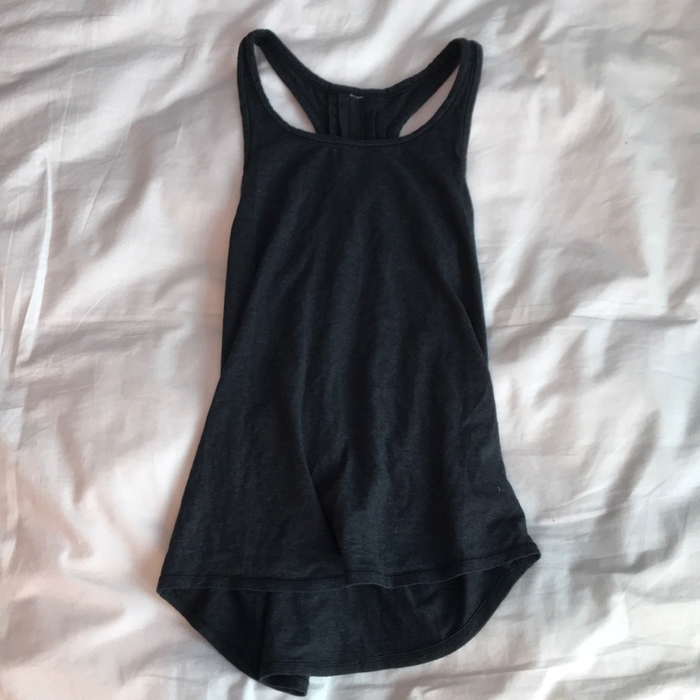 Dark grey lulu lemon workout tank top